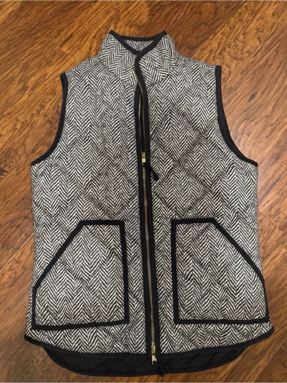 J.Crew Herringbone Quilted Puffer Vest XS